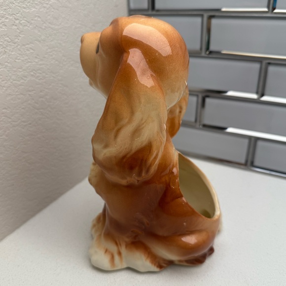 Vintage Royal Copley Cocker Spaniel Dog Planter Glazed Ceramic 1950s - Picture 4 of 15